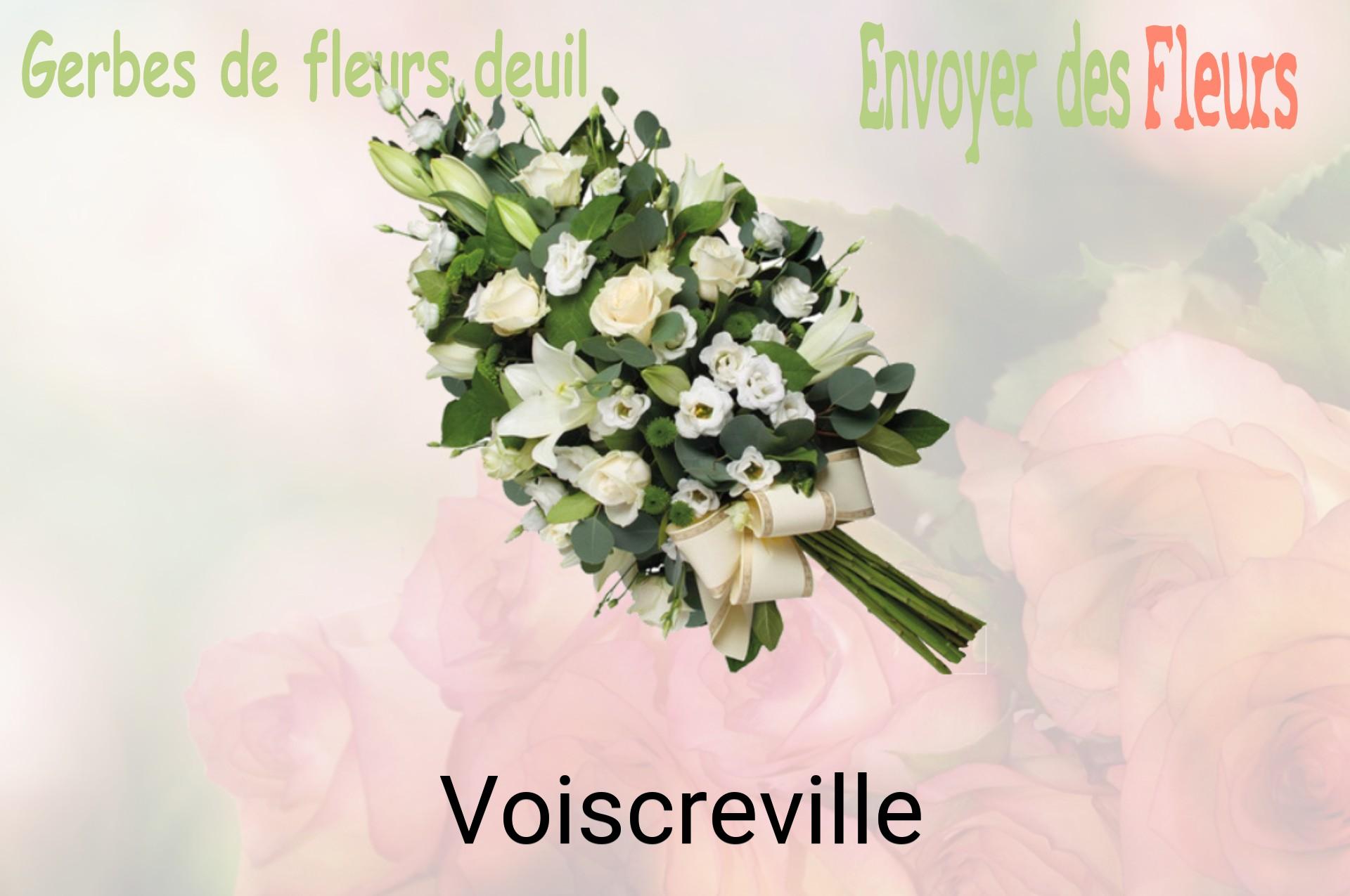 Gerbe de fleurs de deuil livrée à Voiscreville